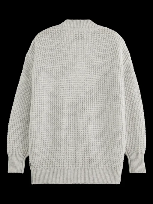TEXTURED STITCH OVERSIZED CARDIGAN