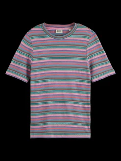 TEXTURED STRIPE SLIM FIT T-SHIRT