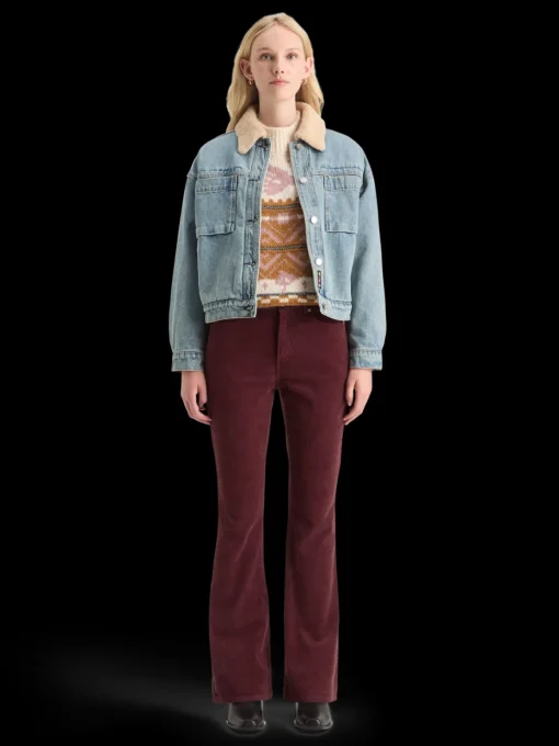 THE CHARM CLASSIC FLARED JEANS IN COLOURED STRETCH CORDUROY