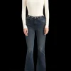 THE CHARM FLARED JEANS WITH EMBROIDERY DETAILS - ROAD  TRIP