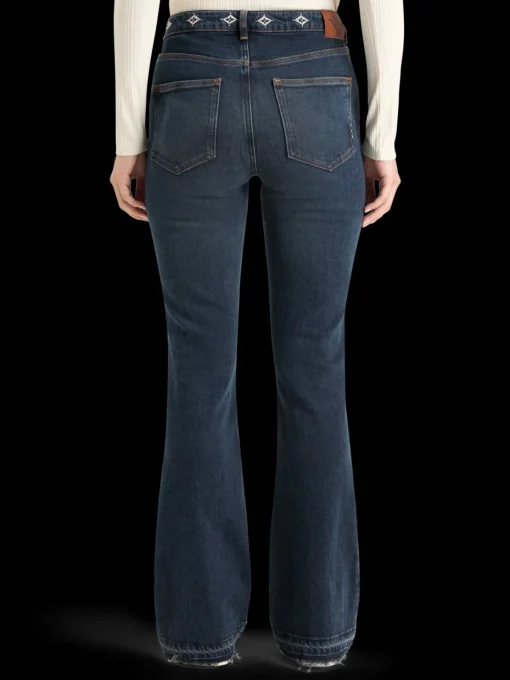 THE CHARM FLARED JEANS WITH EMBROIDERY DETAILS - ROAD  TRIP