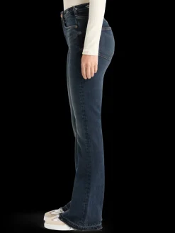 THE CHARM FLARED JEANS WITH EMBROIDERY DETAILS - ROAD  TRIP