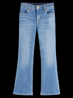 The charm high-rise classic flared jeans - sea and sky