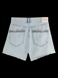 THE RAY 5 POCKET LOW RISE DENIM SHORT - SEA STAR