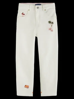 The tide high-rise balloon jeans - beach scene