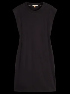 TIE WAIST MINI JERSEY DRESS