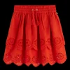 Tiered broderie anglaise skirt