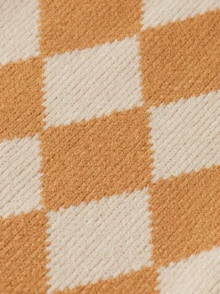 TONAL CHECKERBOARD KNITTED STRAIGHT LEG PANT