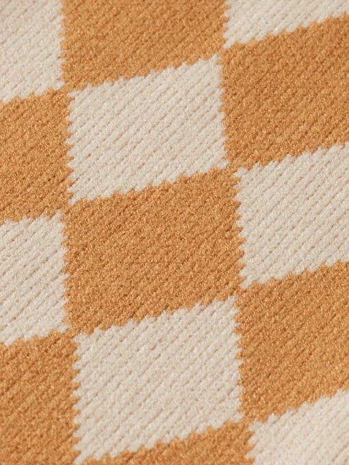 TONAL CHECKERBOARD KNITTED STRAIGHT LEG PANT