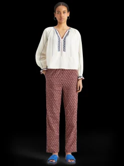 Top with embroidery details
