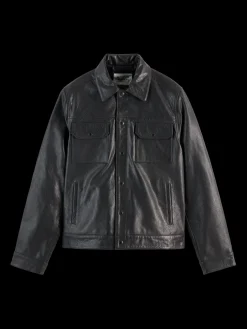 TRUCKER LEATHER JACKET