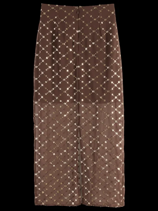 TUBE SKIRT WITH EMBELLISHMENTS