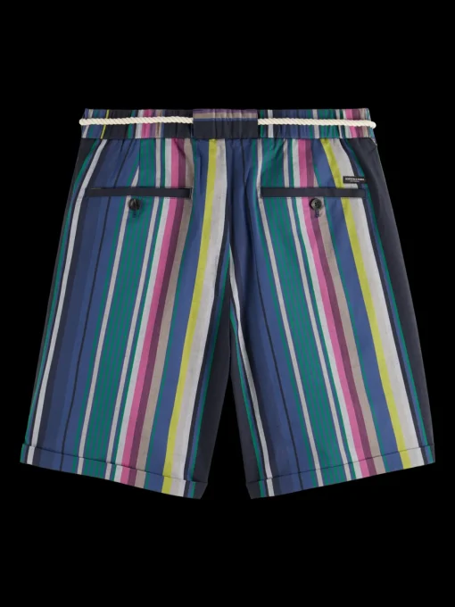 Twilt - blanket-striped cotton-twill short