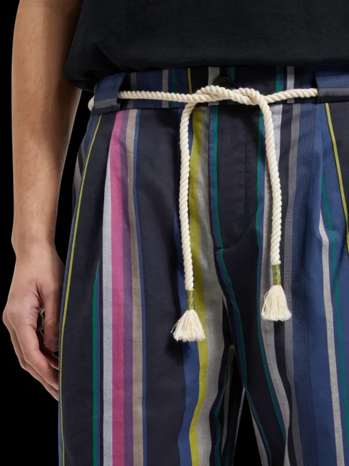 Twilt - blanket-striped cotton-twill short