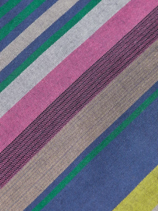 Twilt - blanket-striped cotton-twill short