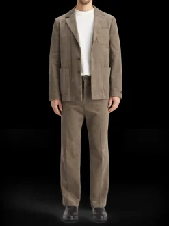 Unconstructed relaxed 3-button corduroy blazer