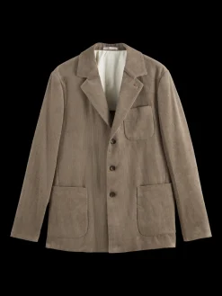 Unconstructed relaxed 3-button corduroy blazer