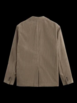 Unconstructed relaxed 3-button corduroy blazer