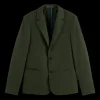 Unconstructed relaxed wool-blend blazer