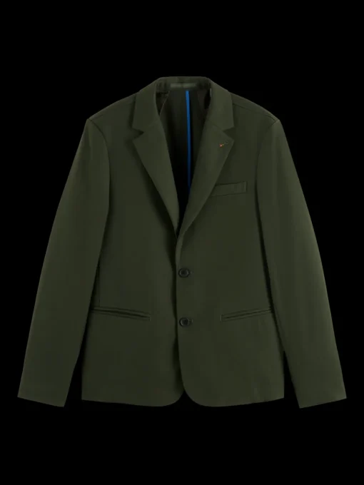 Unconstructed relaxed wool-blend blazer