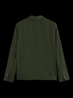 Unconstructed relaxed wool-blend blazer