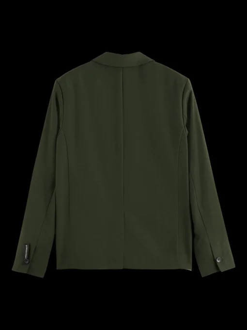 Unconstructed relaxed wool-blend blazer