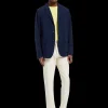 Unconstructed seersucker blazer