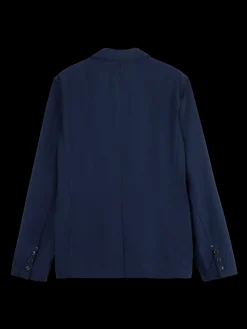 Unconstructed seersucker blazer