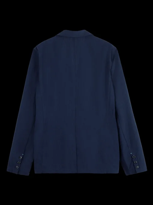 Unconstructed seersucker blazer