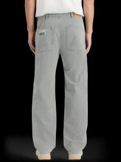 Verve - acid washed cotton-blend worker pant