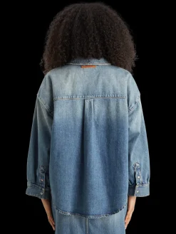 Vintage washed denim overshirt - frisco nights