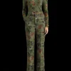 Violet poetry tapestry kick flare pant