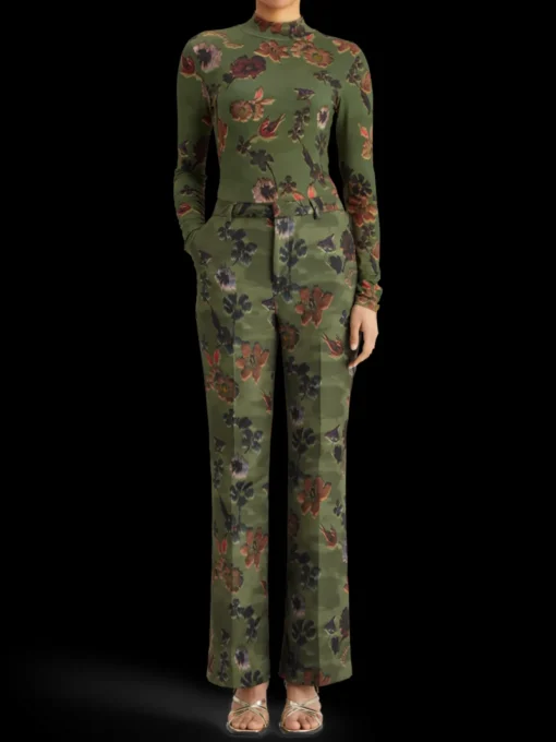 Violet poetry tapestry kick flare pant