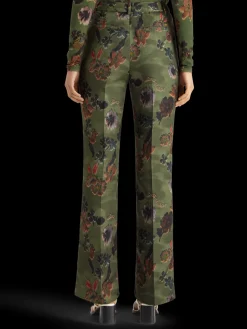Violet poetry tapestry kick flare pant