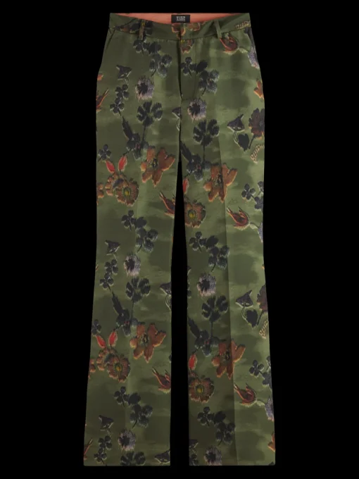 Violet poetry tapestry kick flare pant