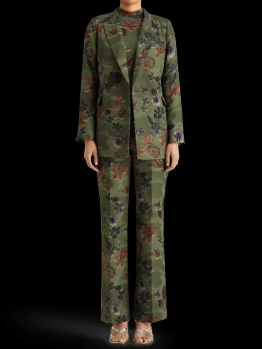 Violet poetry tapestry kick flare pant