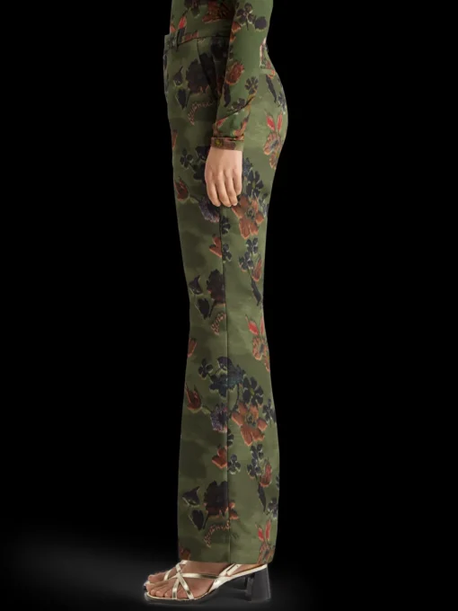 Violet poetry tapestry kick flare pant
