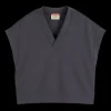 V-NECK SLEEVELESS MODAL SWEATSHIRT