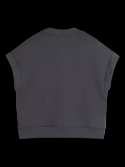 V-NECK SLEEVELESS MODAL SWEATSHIRT
