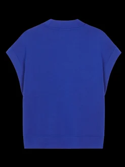 V-NECK SLEEVELESS MODAL SWEATSHIRT