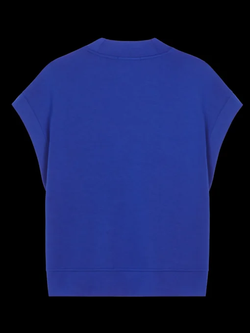 V-NECK SLEEVELESS MODAL SWEATSHIRT