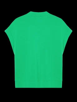 V-NECK SLEEVELESS MODAL SWEATSHIRT