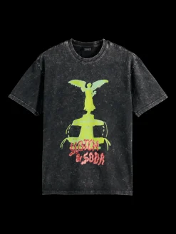 Washed artwork relaxed fit t-shirt