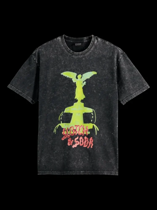 Washed artwork relaxed fit t-shirt
