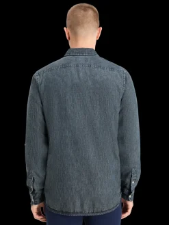 WASHED BLACK DENIM SHIRT
