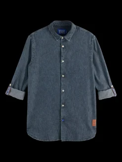 WASHED BLACK DENIM SHIRT