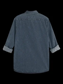 WASHED BLACK DENIM SHIRT