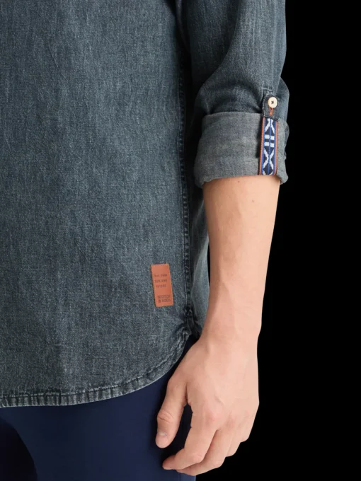 WASHED BLACK DENIM SHIRT