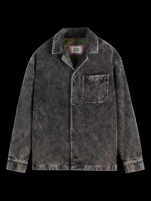WASHED CORDUROY JACKET WITH DETACHABLE INNER GILET