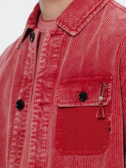 Washed corduroy worker jacket